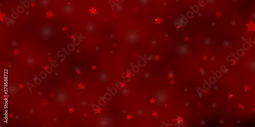 Dark Orange vector template with neon stars. Colorful illustration with abstract gradient stars. Design for your business promotion.