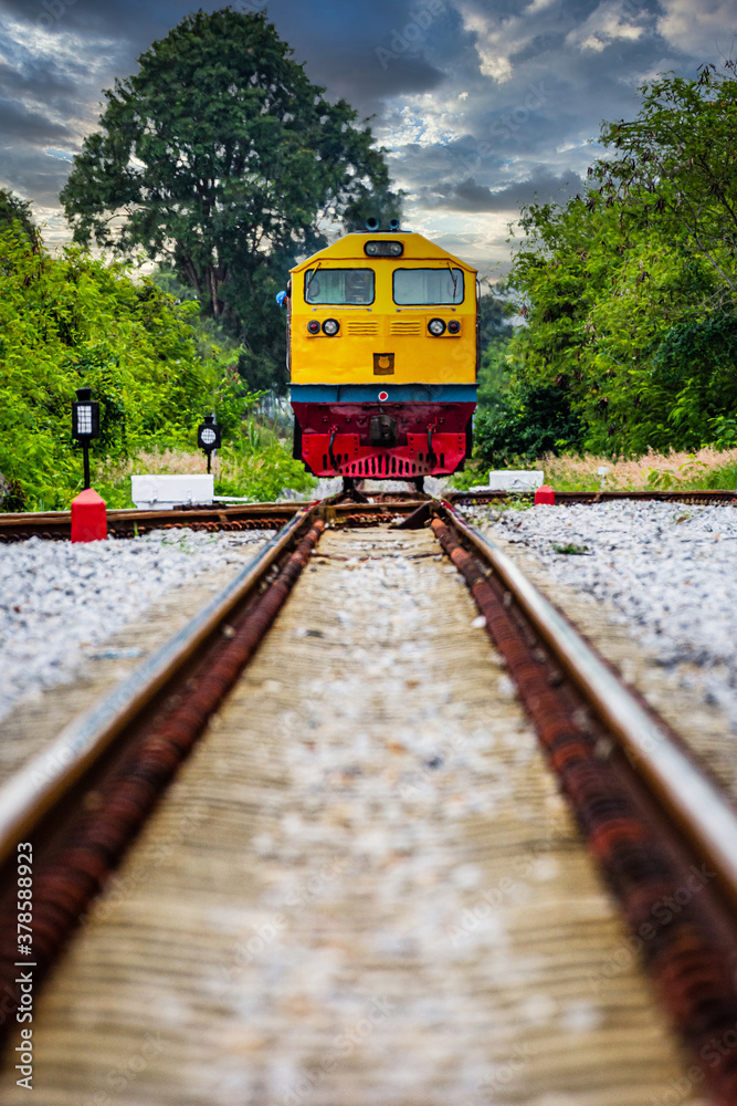Diesel electric locomotive on a siding of York Station. Diesel electric locomotive on a siding of York Station.