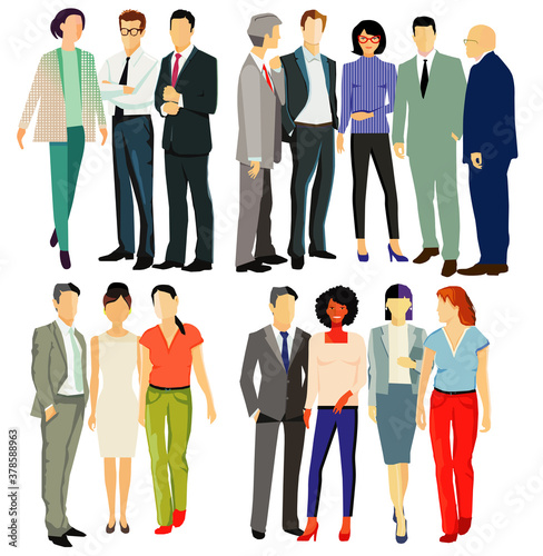 Diverse Geschäftsleute stehen zusammen