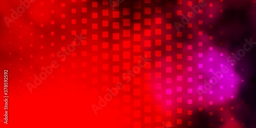 Dark Purple, Pink vector background in polygonal style. Illustration with a set of gradient rectangles. Pattern for business booklets, leaflets
