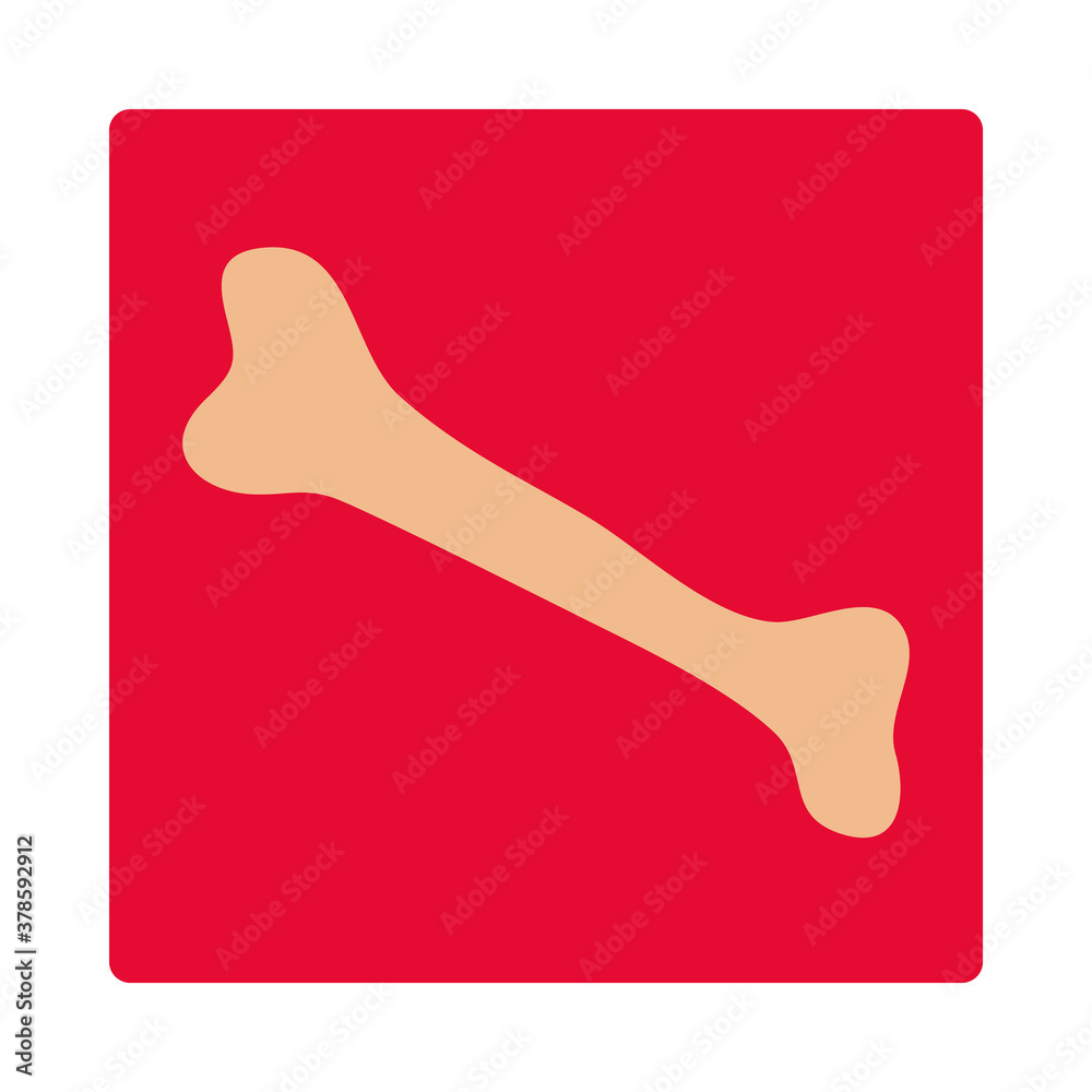 human bone body part icon block and flat human bone body part icon block and flat