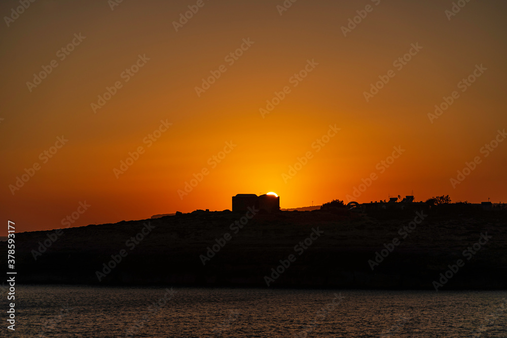 sunset in Lampedusa