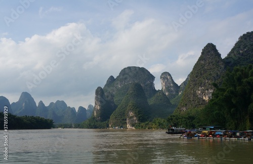 Li River in the mountains © smallaworld