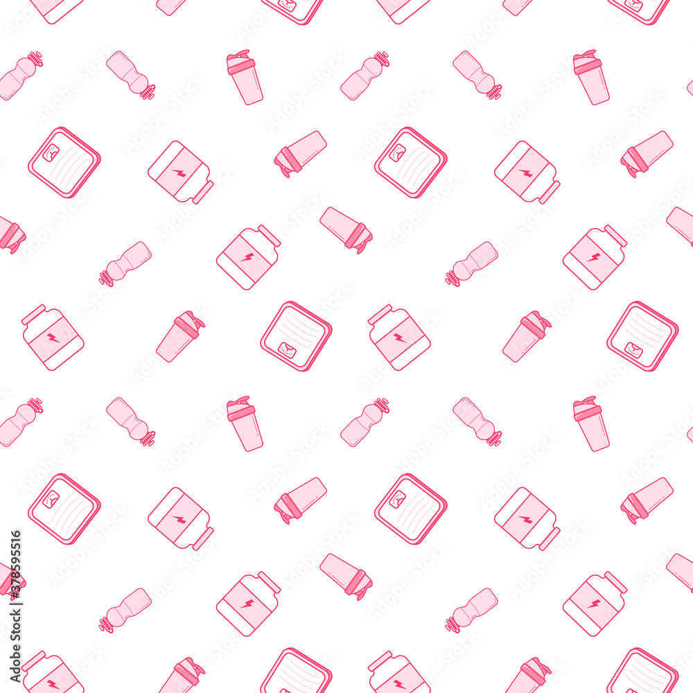 Seamless pattern with nutrition weight control equipment.