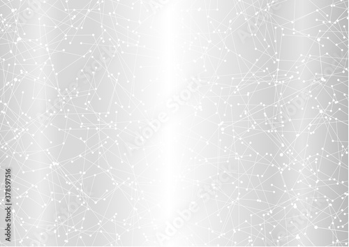 Silver abstract blank background with technology lines. Futuristic tech network backdrop for business banner advertise, presentation also useful for certificate or official document design