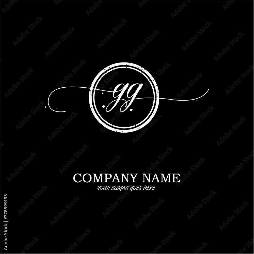 initial G G signature logo with a circle initial G G signature logo with a circle