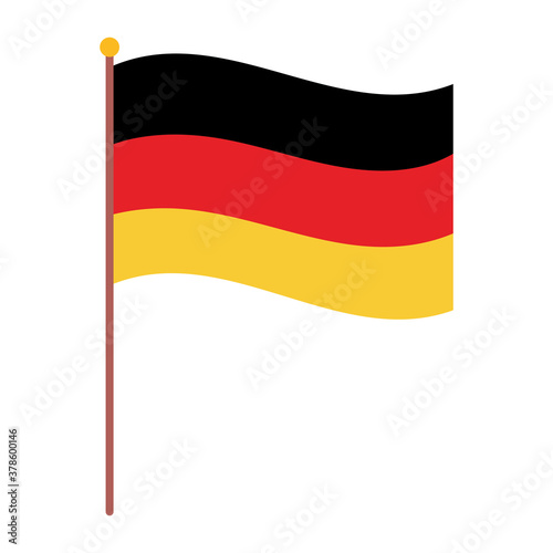 germany flag national isolated icon over white background