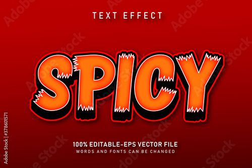 spicy text effect editable vector file text design vector