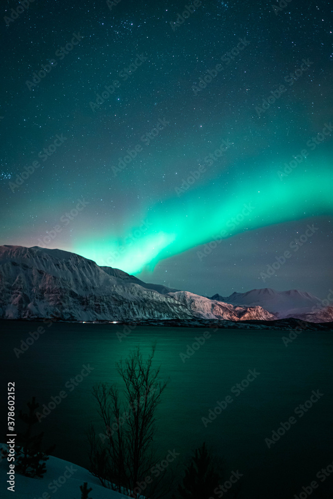 northern light in Northern Norway