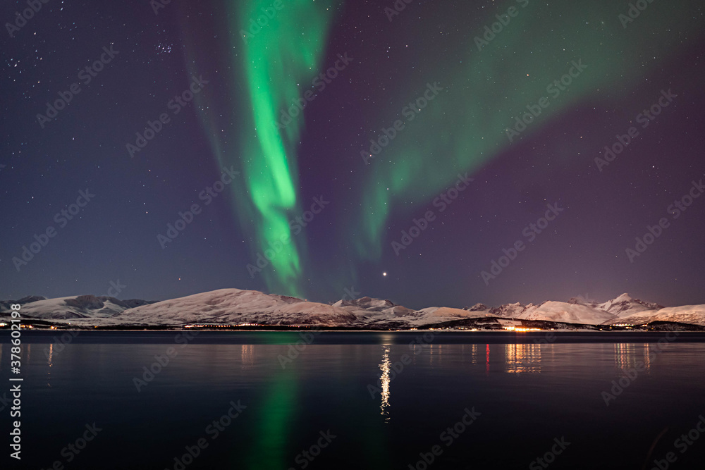 northern light in Northern Norway