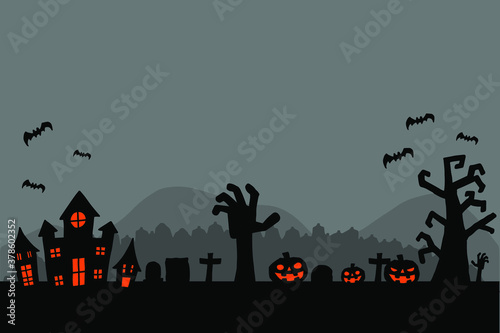 halloween background with pumpkin