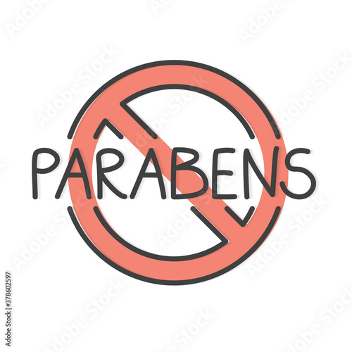 no parabens sign- vector illustration