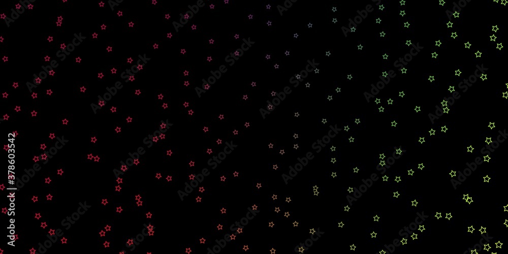 Dark Multicolor vector layout with bright stars. Modern geometric abstract illustration with stars. Pattern for wrapping gifts.