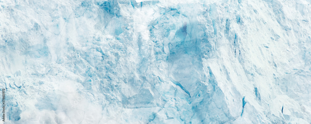 Abstract blue watercolor background. For banner, postcard, poster background. Texture for design. Snow and ice concept
