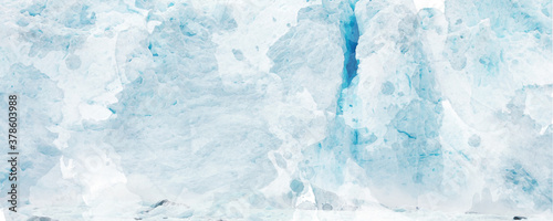 Abstract blue watercolor background. For banner, postcard, poster background. Texture for design. Snow and ice concept
