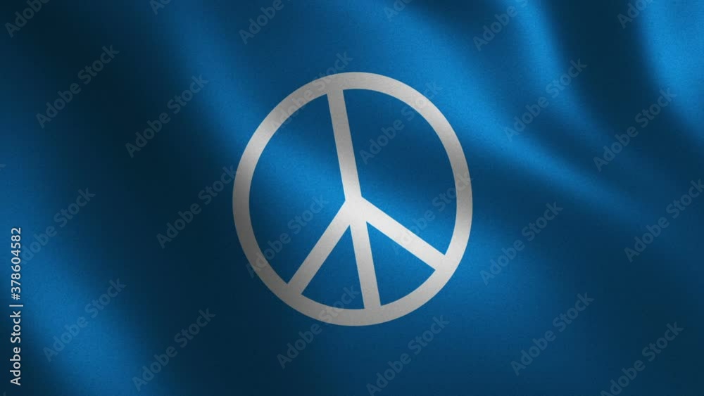 Pacifists flag waving. Abstract background. Looped animation Pacifists flag waving. Abstract background. Looped animation