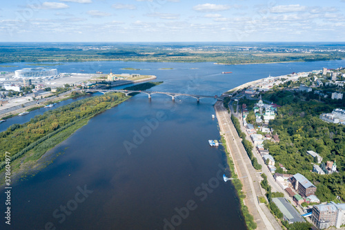 Nizhny Novgorod. The confluence of the rivers-Oka and Volga. © KVN1777