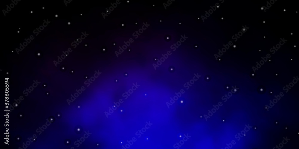 Dark Blue, Red vector pattern with abstract stars. Shining colorful illustration with small and big stars. Best design for your ad, poster, banner.