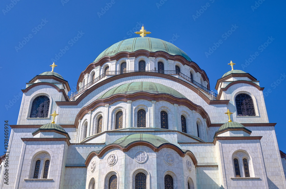 Saint Sava church, one of the biggest Orthodox Christian churches in the world in Belgrade, capital of Serbia