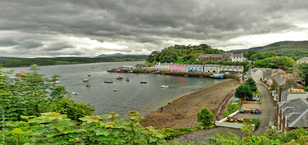 Portree  the largest town of the Isle of Skye in the Inner Hebrides of Scotland