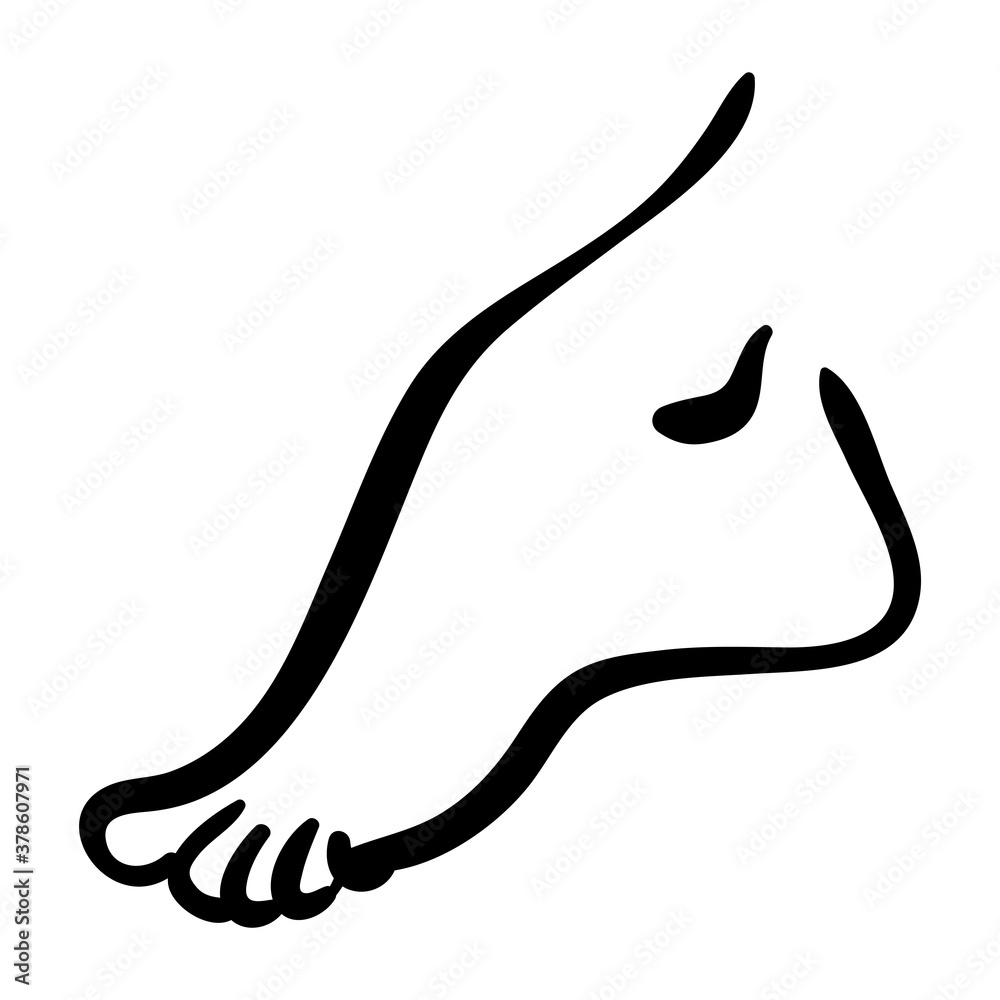 Minimal icon of low leg in line style Minimal icon of low leg in line style