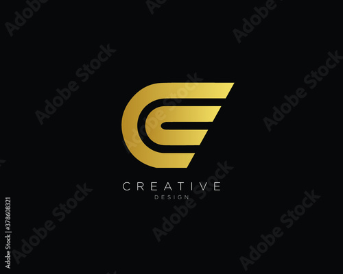 Professional and Minimalist Letter C CC Logo Design, Editable in Vector Format