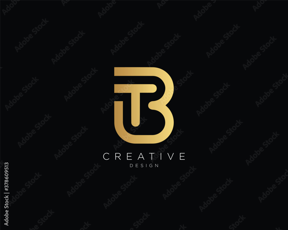 TB logo design. Initial TB letter logo vector. Swoosh letter TB logo design  17302103 Vector Art at Vecteezy