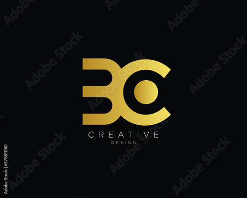 Professional and Minimalist Letter BC Logo Design, Editable in Vector Format
