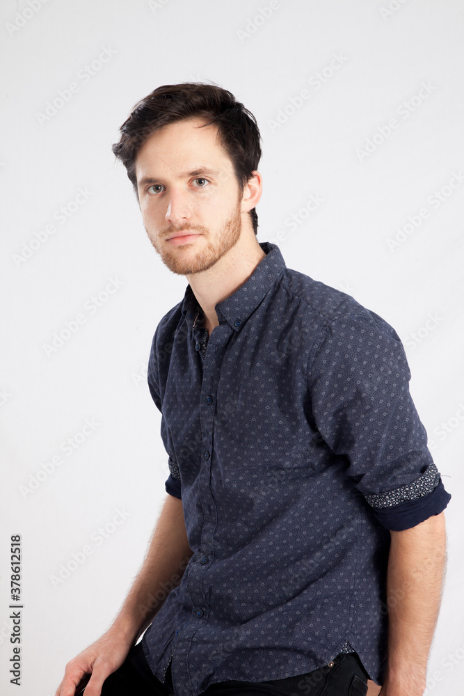 Pensive Caucasian Man looking thoughtful Pensive Caucasian Man looking thoughtful