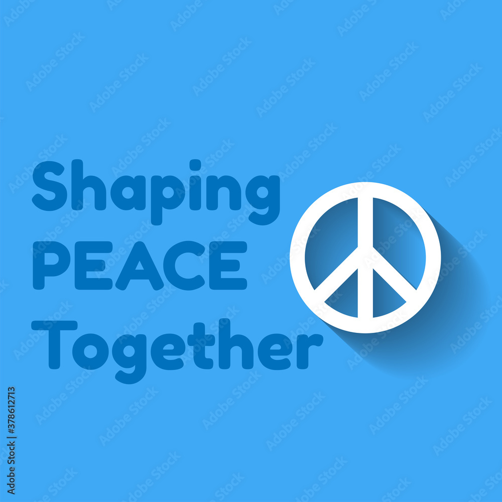 Obraz premium Design for celebrating international day of peace. Happy world peace day greeting.