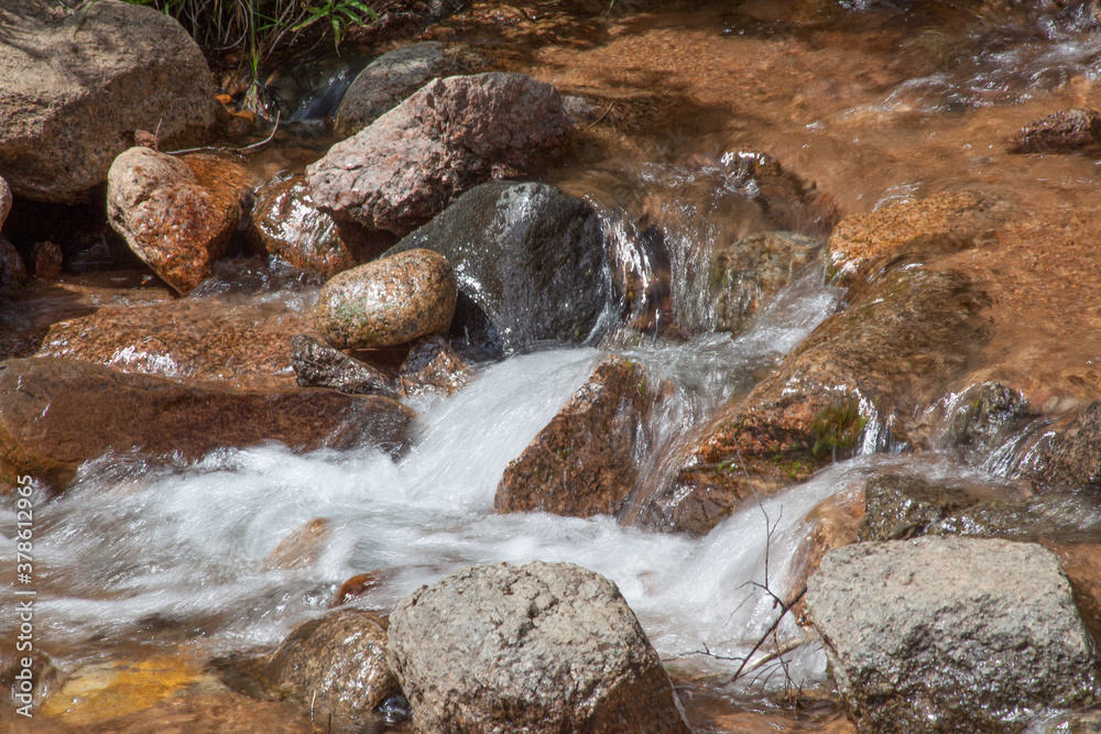 Water cascading over stone Water cascading over stone