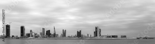 MANAMA  BAHRAIN - DECEMBER 13  Panoramic view of Bahrain skyline with iconic buildings on December 13  2019  Manama  Bahrain
