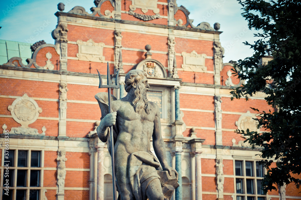 Obraz premium Copenhagen, Denmark - Neptune statue
