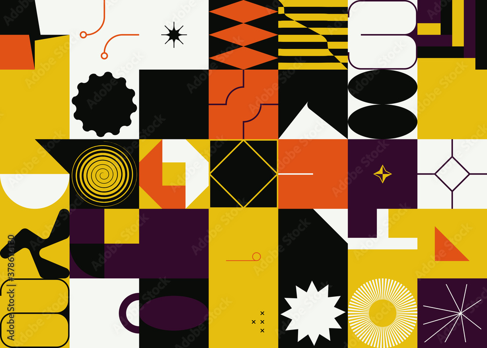 Obraz premium Deconstructed Abstract Vector Pattern Design