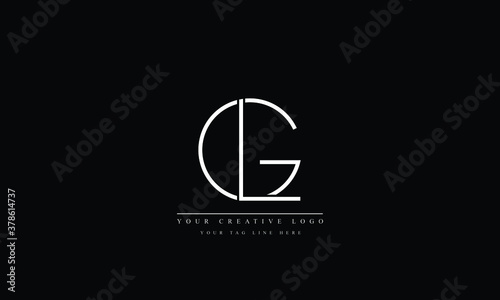 LG GL L G Letter Logo Design with Creative Modern Trendy Typography