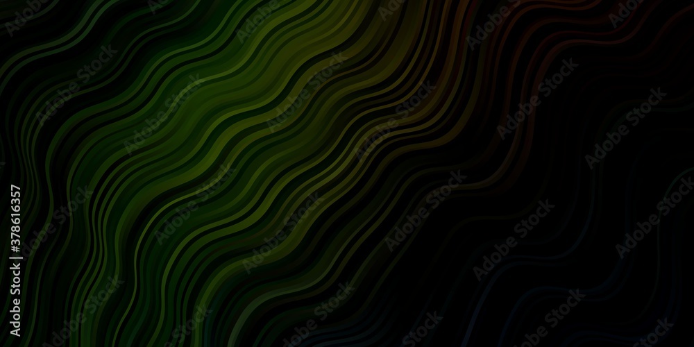 Dark Multicolor vector background with bent lines. Brand new colorful illustration with bent lines. Pattern for ads, commercials.