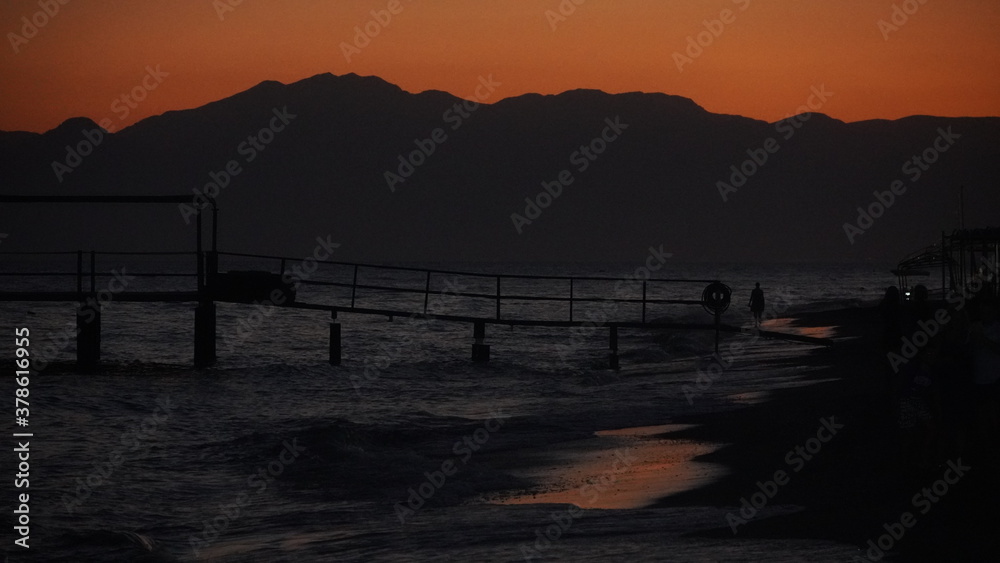 sunset at the beach