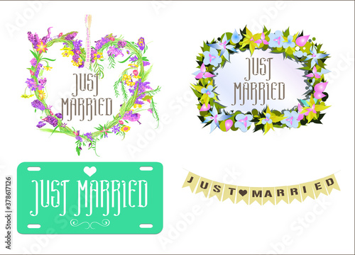 Just Married Signs
