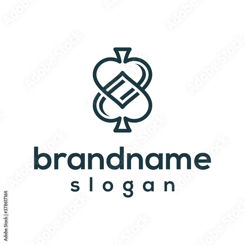 Double ace logo design vector
