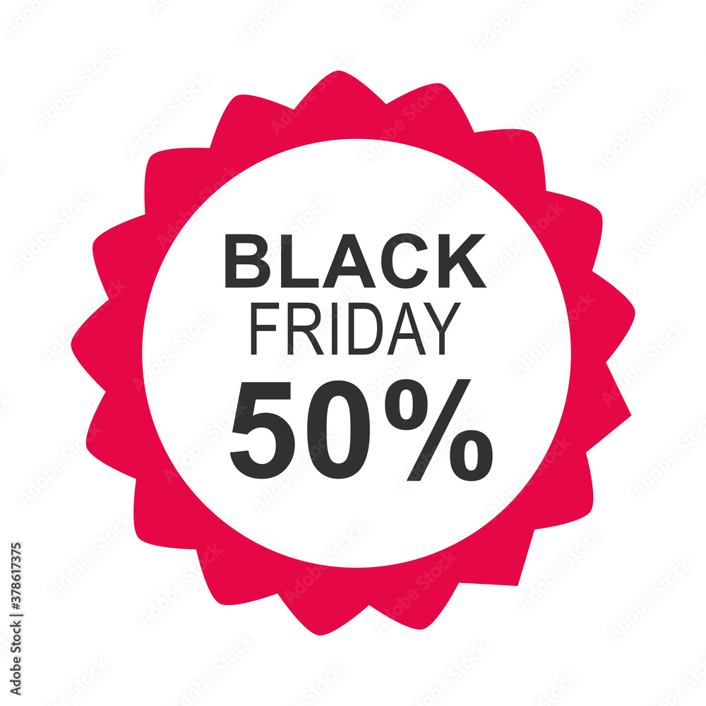 black friday, sale inscription half discount design template icon flat style black friday, sale inscription half discount design template icon flat style