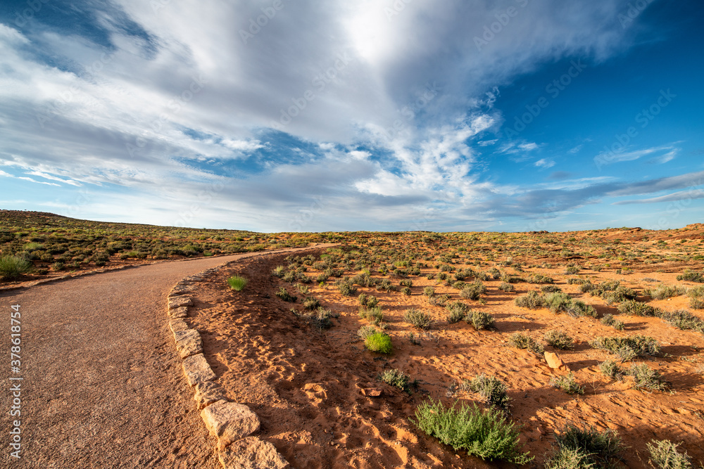 Naklejka premium Red rough road of Arizona, USA
