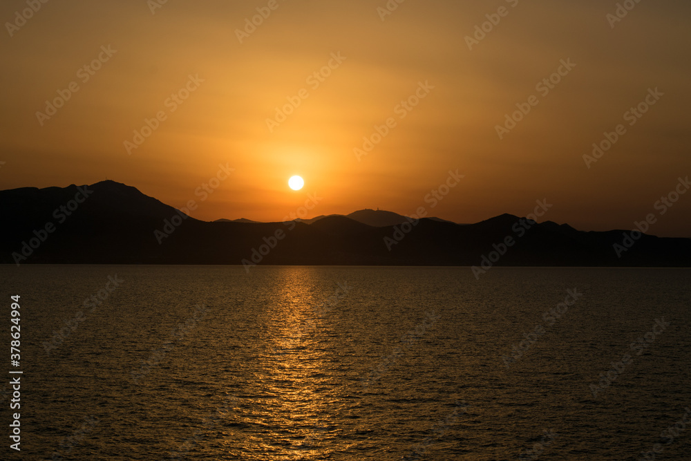 sunset on the sea
