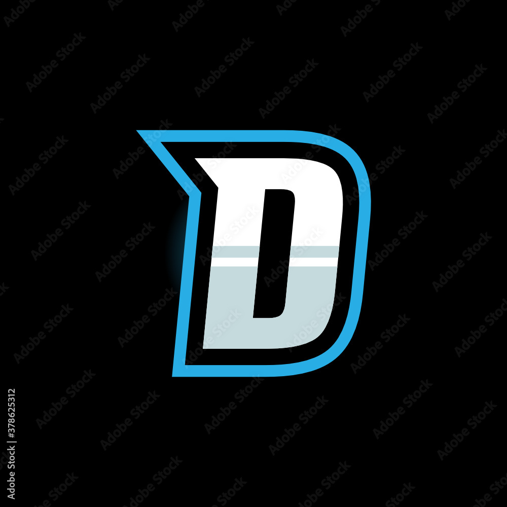 D Letter Gaming Esport Logo Design Template Inspiration Stock Vector ...