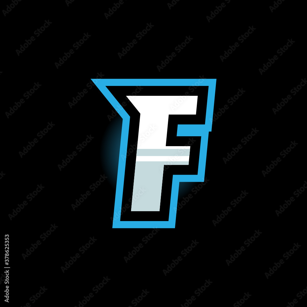 Obraz premium F Letter Gaming Esport Logo Design Template Inspiration