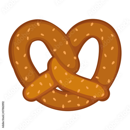 pretzel dessert snack isolated icon over white background
