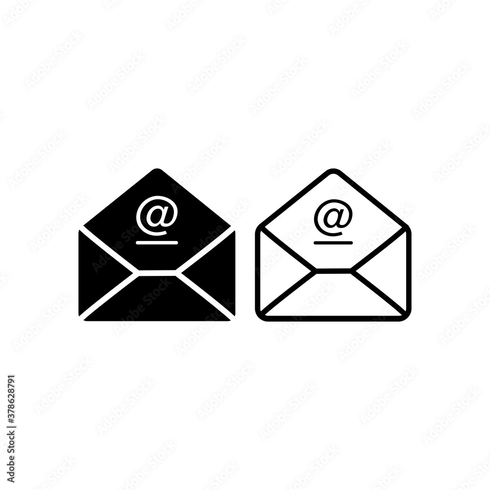 Envelope message letter vector icon collection Envelope message letter vector icon collection