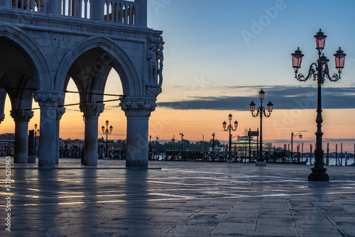 sunrise in San Marco Square in Venice