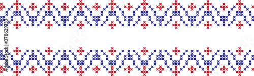 embroidered Ukrainian national pattern crossembroidered cross ukrainian slavic national pattern on transparent background