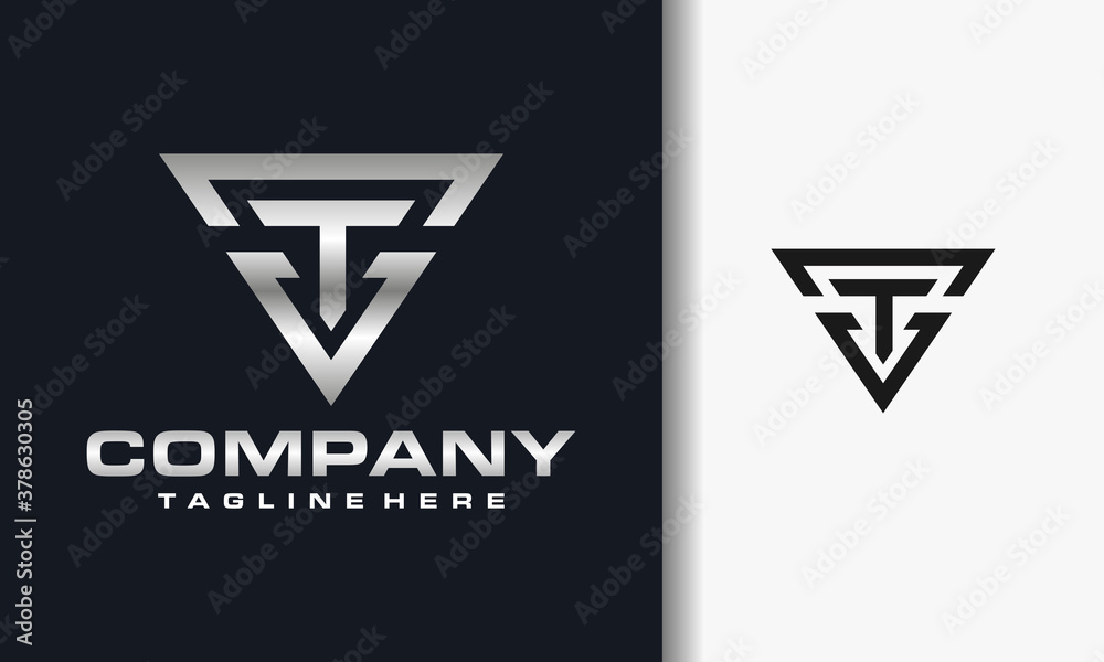 triangle letter T logo triangle letter T logo