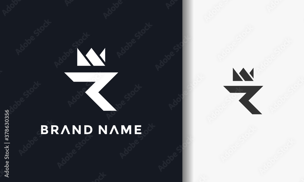 crown letter R logo Stock Vector | Adobe Stock